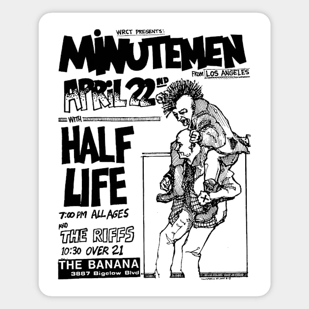 Minutemen / Half Life Punk Flyer Magnet by Punk Flyer Archive